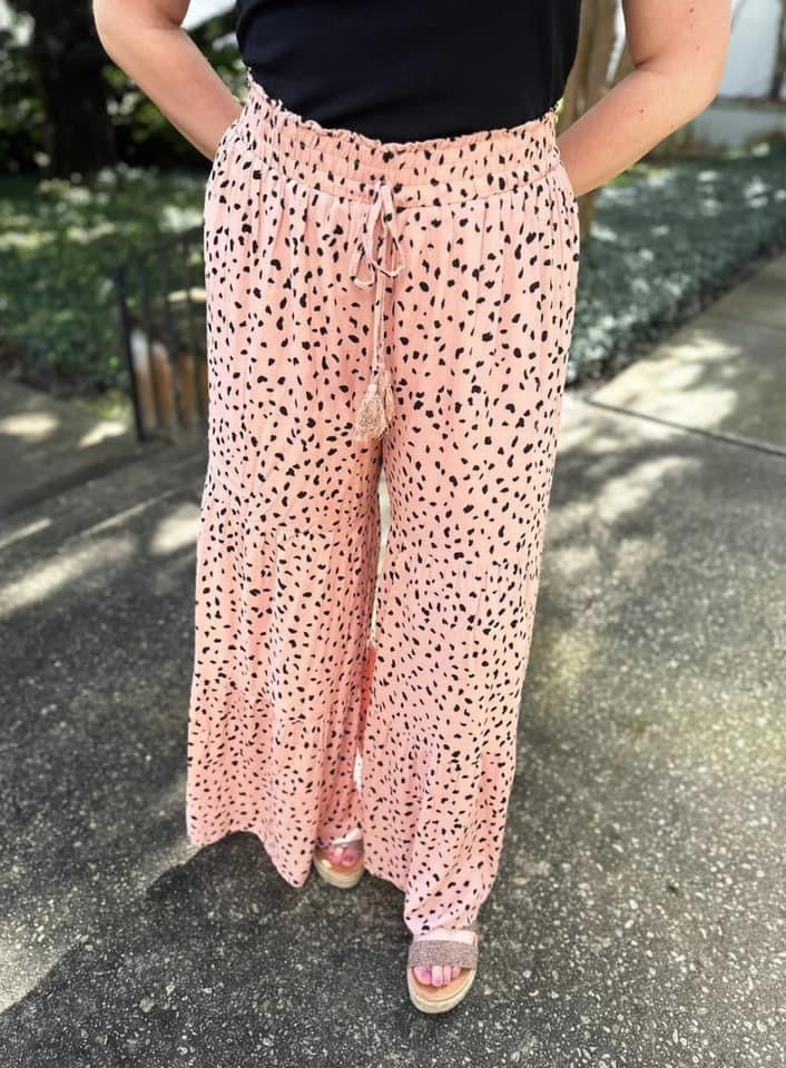 Leopard Ruffle Pants